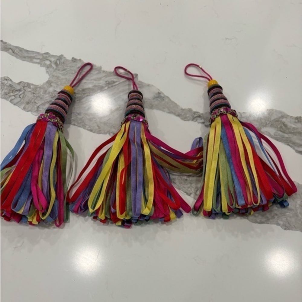 Multicolor tassel tiebacks with beaded‎ top beautiful